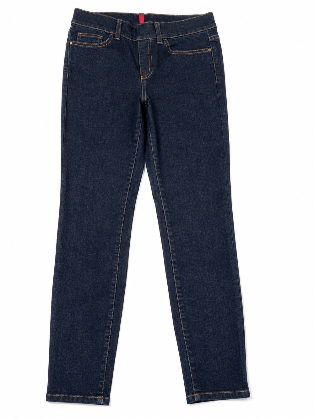 SPANX Pull On Skinny Jeans XS Dark Wash High Rise Shaping Stretch Denim